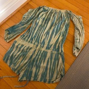 Blue life / planet blue tie dye romper